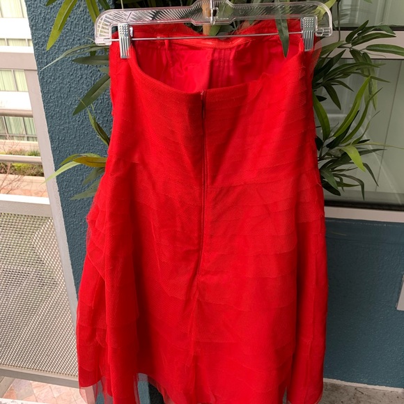 New Adrianna Papell red tulle tiered dress 6 - Picture 5 of 6